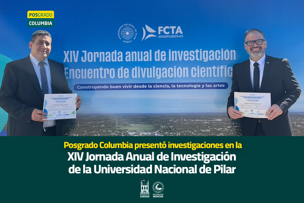 Posgrado Columbia presentó investigaciones en la XIV Jornada Anual de Investigación de la Universidad Nacional de Pilar