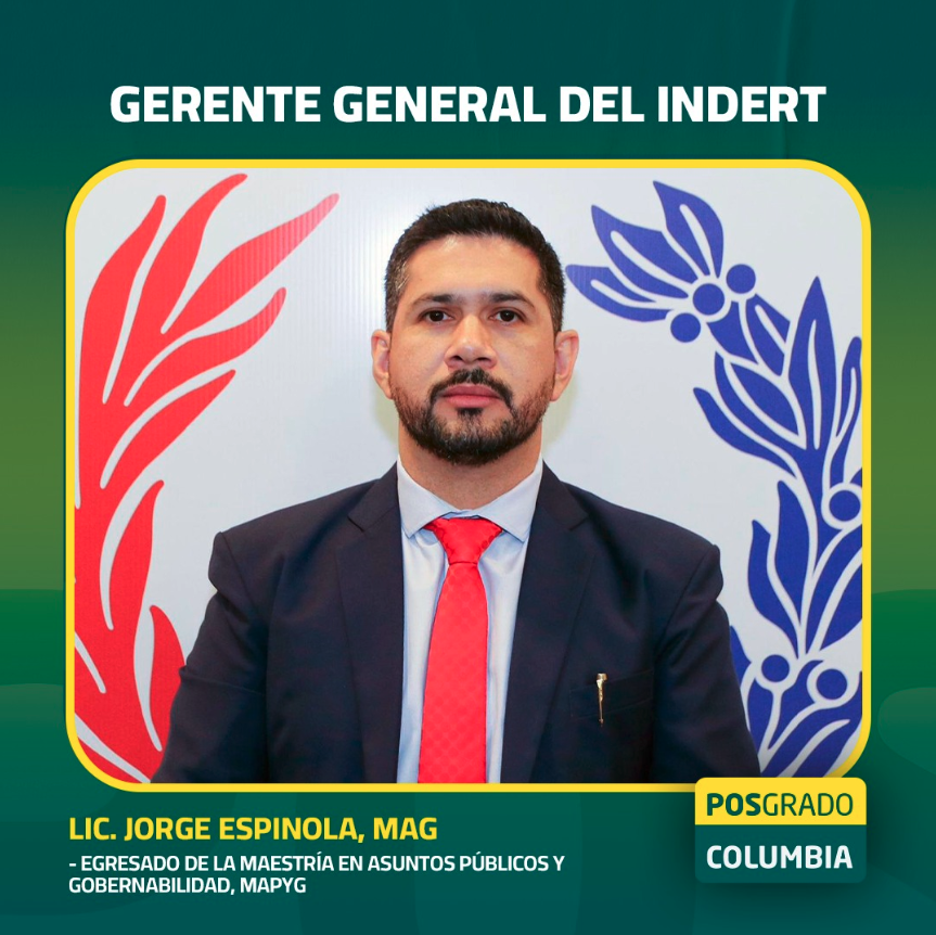 Lic. Jorge Espínola, MAG, Gerente General del Indert